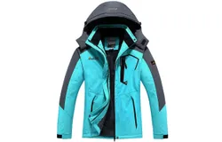 Men&apos;s winter outerwear waterproof ski jacket warm fleece jacket multi-pocket parka raincoat