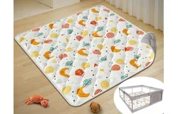 Stylish Baby Play Mat for Your Baby Boy or Girl - Large and Soft Floor Mat Creates A Safe Play Area for Little Ones - A Beautiful Playmat Made of Soft Foam Tiles Fits Nicely As A Kids Playroom Rug