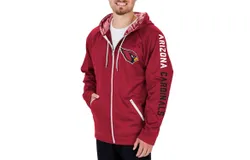 Zubaz Men&apos;s Nfl Arizona Cardinals Full Zip Camo Hoodie In Red