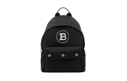 Balmain B-Back Black Nylon White Logo Backpack