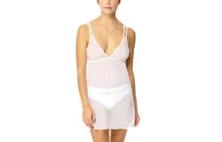 Commando Women&apos;s Chic Mesh Babydoll Dress In White