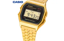 Casio &lpar;CASIO&rpar; watch vintage small square small gold watch sports electronics watch A159WGEA-1PR The best gift-black pad