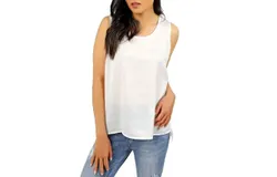 Renuar Airflow Sleeveless Tank Top In White