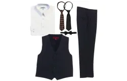 Gioberti Boys 5 Piece Vest and Pants Set with Shirt and Ties