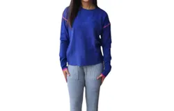 Pj Salvage Sweater Weather Long Sleeve Top In Dark Perwinkle
