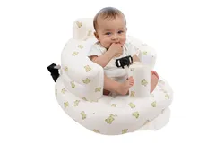 Inflatable Baby Seat with Harness for Babies 3 Months & Up&comma; Baby Floor Chair for Sitting Up&comma; Baby Seats for Infants&comma; Blow Up Baby Chair with Built in Air Pump Bear