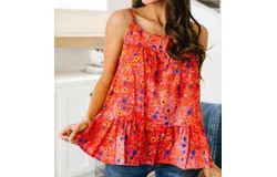Ces Femme Ditzy Floral Tank In Coral