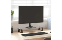 Monitor Stand Black 23&period;6"x7&period;9"x3&period;1" Tempered Glass and Metal