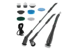 Leebein   electric floor scrubber&comma; multifunctional handheld wireless electric brush LCD digital display electric cleaning brush 7-in-1 electric mop&comma;BLACK