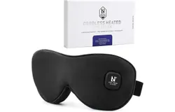 Aroma Season Heated Eye Mask Silk&comma; Cordless Warm Eye Compress for Dry Eyes&comma; Blepharitis&comma; MGD&comma; Washable&comma; Moist Heat Treatment to Unclog Lacrimal Glands&comma;BLACK