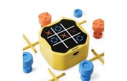 GiiKER Tic Tac Toe Bolt Game&comma; Original 3-in-1 Handheld Puzzle Game Console&comma; Portable Travel Games for Car Ride&comma;  Birthday Gifts for Ages 3&plus;&comma;Yellow