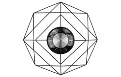 Living room wall clock modern black metal wall clock non-ticking silent quartz decorative clock suitable for kitchen&comma; bedroom&comma; office and bathroom&comma; 50&ast;50&ast;4&period;5CM&comma; black&sol;silver