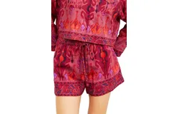 Love The Label Samba Ikat Print Pull On Shorts In Samba Ikat Print