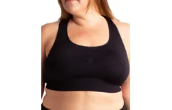 On The Plus Side Plus Size Seamless Sports Bra In Black
