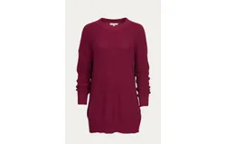 Bestto Ribbed-Knit Cotton Sweater In Plum