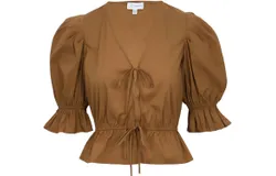Lucy Paris Ilia Tie Top In Brown