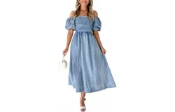 Soso Five Denim Dress In Blue
