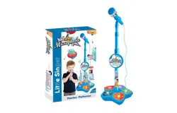 Kids Microphone Toy with Stand&comma; Christmas Gift ，Blue