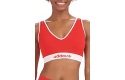 Adidas Modern Flex Scoop Lower Back Bralette In Red