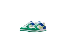 Nike Kid&apos;s Dunk Low Sneaker In White&sol;light Lemon Twist&sol;stadium Green