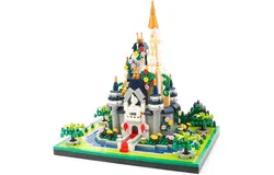 Miniature Building Blocks&comma; Kids Pink Castle Building Model Set&comma; Girls DIY Creative Ideal Toys 3D Jigsaw Puzzle&comma; Mini Bricks Gifts for Adults and Children 1165pcs