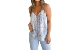 Lovestitch Tie-Dye Cami Top In Chambray&sol;sky