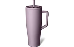 Glass with handle and straw&comma; 100&percnt; leak-proof insulated glass&comma; made of stainless steel&comma; cup holder base&comma; 40oz
