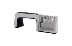 4-in-1 Professional Stainless Steel Knife Sharpener with Hook&colon; Enhance your kitchen with essential kitchen gadgets and tools - a heavenly sharp knife sharpener for precision blade maintenance