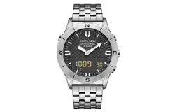 Stainless Steel Wrist Watch for Men 50M Waterproof Outdoor Sports Digital Watch with Compass Altimeter Barometer Thermometer