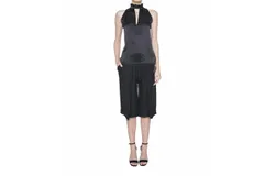 Maison De Papillon Vonne Silk Ruffled Blouse In Noir