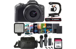 Canon EOS R100 Mirrorless Camera 18-45 Lens All Inclusive Video Podcasting Kit