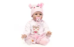 Oneid Reborn Baby Dolls - 22 Inch Soft Weighted Body Lifelike Newborn Girl Doll&comma; Handmade Silicone Realistic Sleeping Baby Doll That Look Real&comma; Kids Gift Box for 3&plus; Year Old
