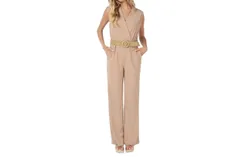 Esqualo I Already Know Jumpsuit In Light Sand