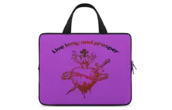 Heart Sword Cross Flaming Text T-shirt Laptop Bag Women Man 10 12 13 15 17 Inch Office Notebook Travel Computer Handbag Waterproof Bag Notebook Cover