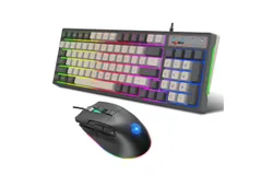 96 Keys Membrane Key Mouse Set RGB Backlight 7D Gaming Mouse Macro Programmable 7200dpi