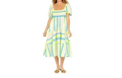 Sofia Collections Zelma Dress In Neon Yellow Celeste