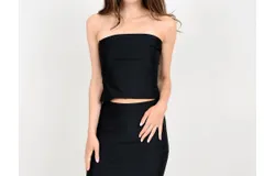 Second Skin By Rd Style Tube Top In Onyx