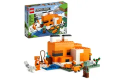 LEGO Minecraft The Fox Lodge House 21178 Animal Toys with Drowned Zombie Figure&comma; Birthday Gift for Grandchildren&comma; Kids&comma; Boys and Girls Ages 8 and Up
