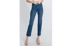 Letter To Juliet Sienna Straight Leg Jean In Dark Wash