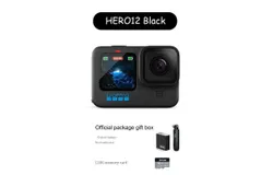 GoPro HERO12 Black anti-shake action camera 5&period;3k HD waterproof gopro12&comma; 128G memory card&comma; Enduro battery and short selfie stick