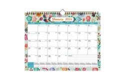 2024-2025 Wall Calendar - 2024-2025 Calendar&comma; Jan&period; 2024 - Jun&period; 2025&comma; 18 Monthly Wall Calendar with Thick Paper&comma; 14" x 10"&comma; Twin-Wire Binding &plus; Hanging Hook &plus; Unruled Blocks with Julian Date