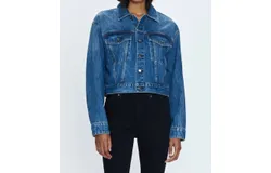Pistola Tatum Cropped Trucker Jacket In Occasion