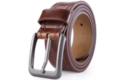 Gallery Seven Men&apos;s Classic Leather Jean Belt-Burnt Umber-36