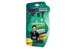 Mario Lopez 6 Disposable Razors - 3 Blade Shaving Surface Technology