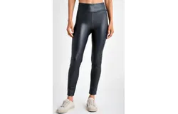 Splendid Vegan Leather Leggings In Navy