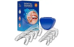 8-piece set of grinding teeth guard&comma; anti grinding teeth guard&comma; plastic dental night guard&comma; suitable for biting teeth at night&comma;