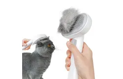 aumuca Cat Brush Dog Brush for Shedding&comma; Cat Brush for Long or Short Haired Cats&comma; WHITE