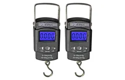 Digital Fishing Scale 110lb&sol;50kg Hanging Luggage Weighing Scales w Measuring Tape