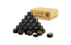 Pavelle 4 oz&period; Black Candle Tins&comma; Metal Tins with Lids for Candle Making&comma; Storage&comma; and More&comma; 24 Pcs&period;
