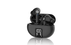 Translation Earbuds Real Time Voice Translator Earbuds Supports 144 Languages Two-Way Online Translator in Ear Earbuds with APP Fit iOS and Android Ideal for Travel and Business&lpar;Black&rpar;